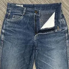 アメリカ購入 usa製？ 70sストライプデニム ブルーデニム ジーンズw31