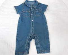スラップスリップ　デニム　オーバーオール　80