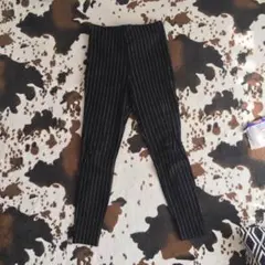 ストライプ ハイウエスト パンツ ブラック STYLENANDA 韓国　デニムのサムネイル