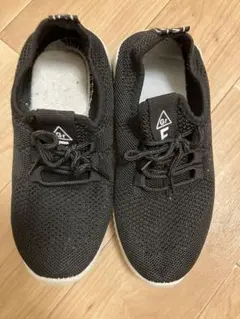 ブラック メッシュ スニーカー/運動靴 23.5cm