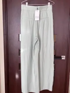 ZARA ミントグリーン ワイドパンツ 新品タグ付き