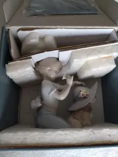美品】リヤドロ No. 5735 絶版品 お姉ちゃまのお話 姉妹 犬 置物