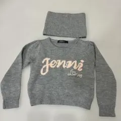 Jenni グレー セーター ネックウォーマー付き130