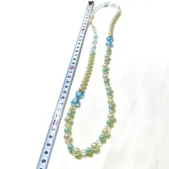 美品【 vintage 】ビーズネックレス　パールネックレス　レトロネックレス