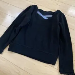 COMME CA FILLE 120 大人っぽい起毛カットソー　黒