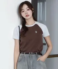 WEGO U.S. POLO ASSN.別注コンパクトTシャツ ブラウンのサムネイル