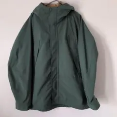 マウンテンパーカー フード付き グリーン
