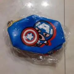 MARVEL キャプテン・アメリカ ポーチ コインケース　ボールチェーン付き