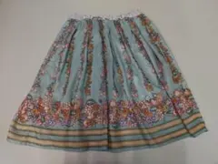 axes femme 花柄フレアスカート　Mサイズ　水色