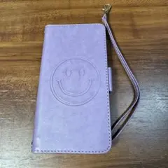 Google pixel 5ケース 手帳型 可愛い花柄 化粧鏡付き パープル