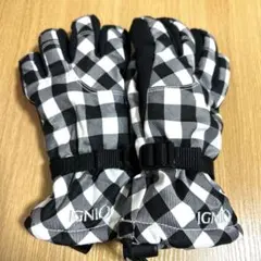 イグニオ　スノーグローブ　レディース　Sサイズ　チェック　白黒