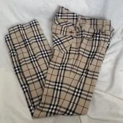 バーバリー ブルーレーベル ノバチェック ロングパンツ