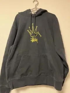 stussy ステューシー パーカー CROWN クラウン ブラック パイルロゴ 