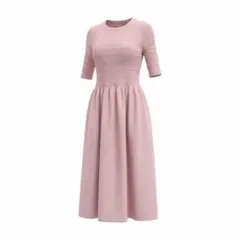 【数時間着用のみ完売品】ANAYI ボーダーニットワンピース 38ピンク