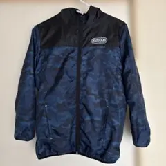 OUTDOOR フード付きアウター 160サイズ ネイビー迷彩