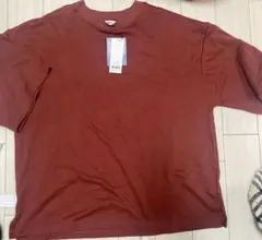 WEGO アーバンカラービックTシャツ　ブラウンSサイズ