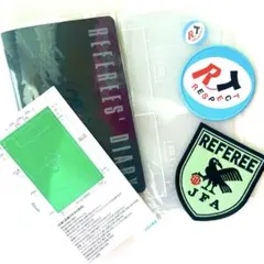【未使用】JFAサッカー レフェリー 審判 リスペクトワッペン　審判日誌セット