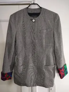 希少90s✦intuitionイントゥイション㈱プレスト袖裏アート柄ジャケットL