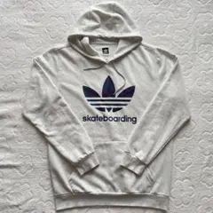 adidas アディダス スケートボーディング パーカー グレー XLサイズ