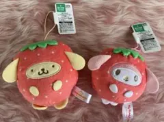 フルーツ着ぐるみマスコット　いちご　ポムポムプリン、マイメロディ