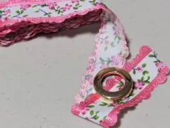 リボン テープ お花 約98cm Dピンク