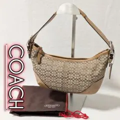 保存袋付き美品♪ COACH ミニシグネチャー ホーボーバッグ ソーホー