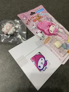 サンリオ めじるしアクセサリーふわふわスノーロリポップチャーム マイメロ3点