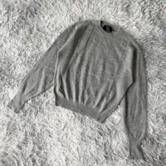 『CORSINI』長袖ニットセーター　カシミヤ100%　クルーネック　グレー　Mのサムネイル