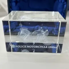 POLICE MOTORCYCLE 1300cc クリスタル置物