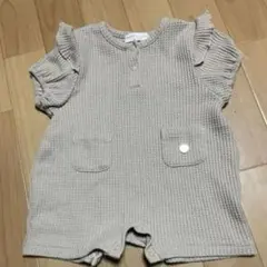 半袖フリルロンパース