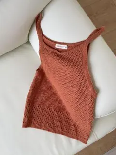 GHANDA CLOTHING XS オレンジ ノースリーブトップス