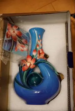 FRANZ 花瓶 青 花柄