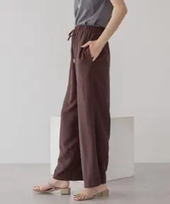 接触冷感 ワイドパンツ