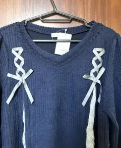 新品＊axes femme レースアッププルオーバー