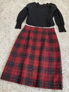 チェックスカート