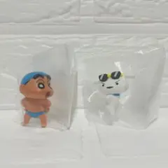 クレヨンしんちゃん なつやすみマスコット しんちゃん　シロ　ガチャガチャ