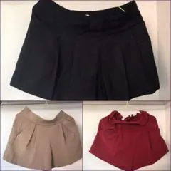 秋冬物ショートパンツ3点セット