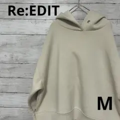 Re:EDIT リエデイ フード付き オーバーサイズ パーカー ベージュ 厚手
