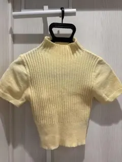 半袖ニット　イエロー