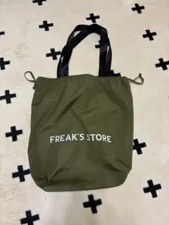 FREAK'S STORE 巾着型 ナイロントートバッグ カーキのサムネイル