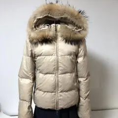 デュベティカ　DUVETICA ベージュ ファー付きダウンジャケット