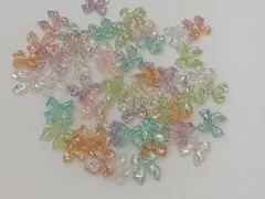 45個 リボン デコパーツ オーロラカラー まとめ売り