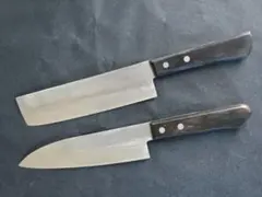 刃付済み　三徳包丁と菜切包丁のセット ハガネ本割込