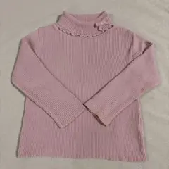 【美品】bebe リブタートルネック ニット 80