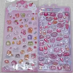 立体シール ぷっくり デコ　2枚 セット 韓国風 ゆめかわ シール　コラージュ