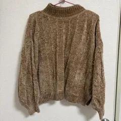 earth ニット　ブラウン