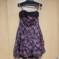 Daryl Diamond ドレス クリスマス チェック ピンク 黒