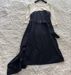 ほぼ未使用♡ ローズティアラ 大きいサイズ 46 アシンメトリー ワンピース