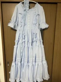 Angelic Pretty 花柄レース リボンワンピース サックス 当時物 Angelic Pretty 花柄レース リボンワンピース サックス 当時物 - メルカリ