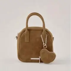 chico ハートポーチ付きスクエアボストンバッグ